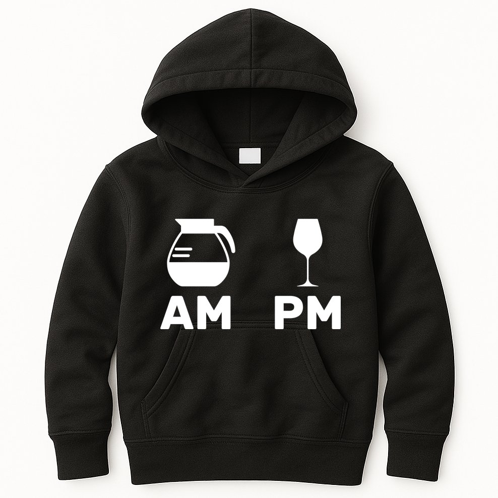 Coffee and Wine Kids Hoodie