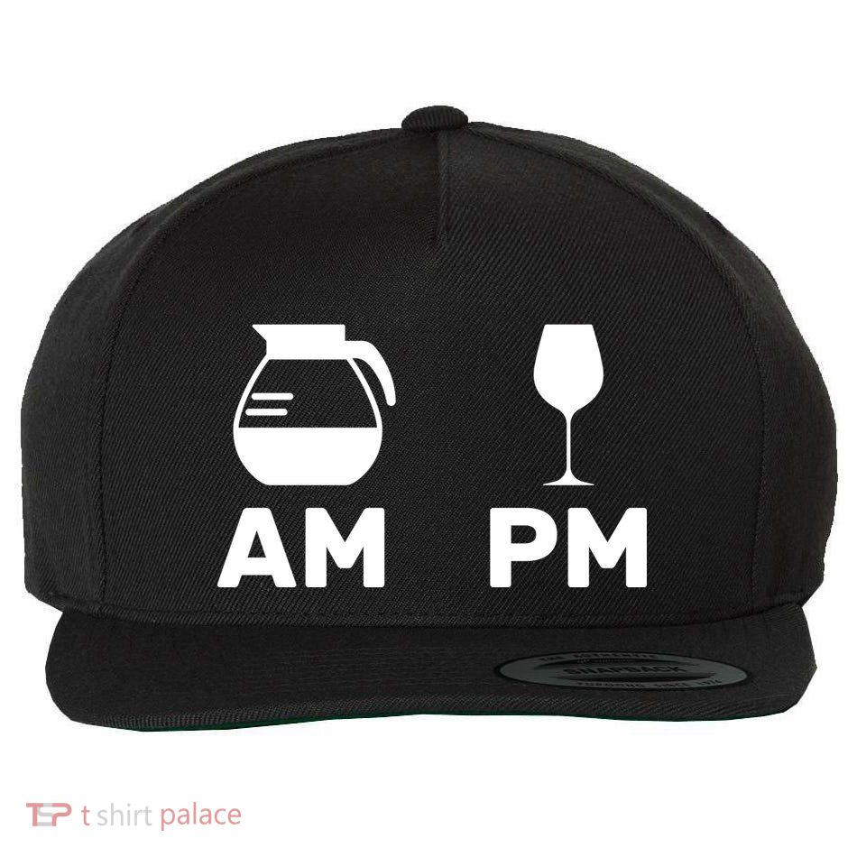Coffee and Wine Wool Snapback Cap