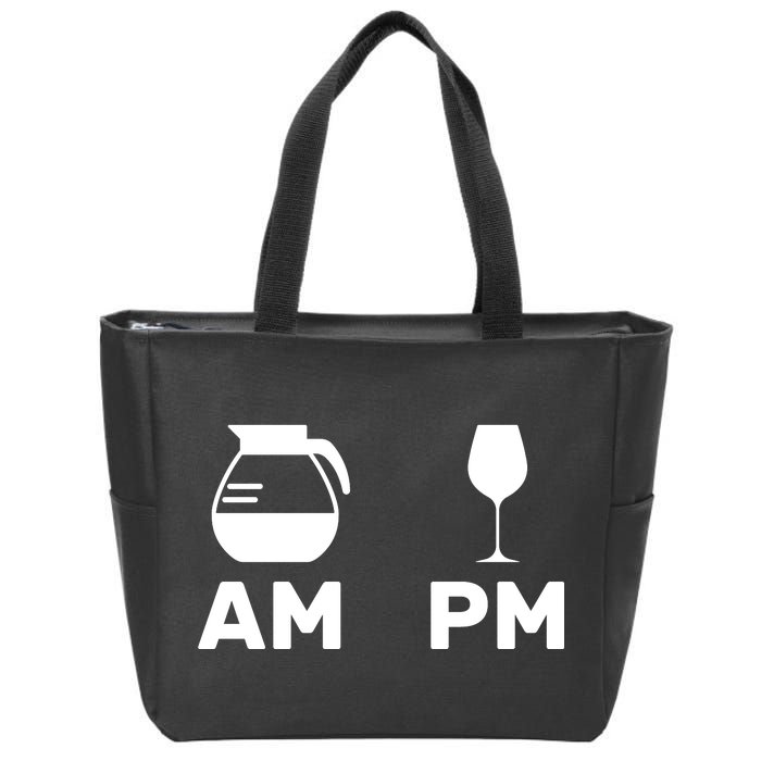 Coffee and Wine Zip Tote Bag