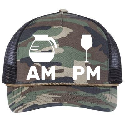 Coffee and Wine Retro Rope Trucker Hat Cap