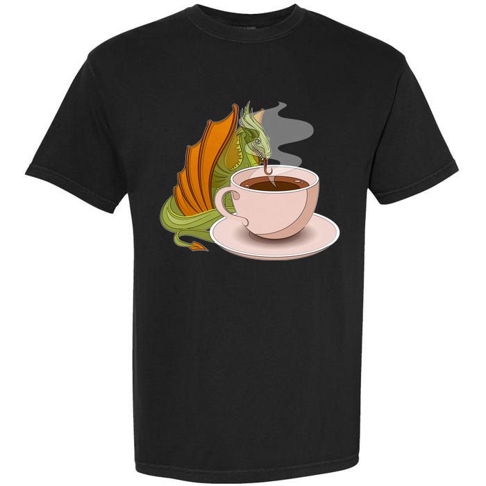Coffee Caffeine Dragon Garment-Dyed Heavyweight T-Shirt
