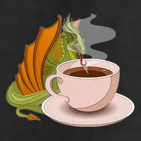 Coffee Caffeine Dragon Garment-Dyed Heavyweight T-Shirt