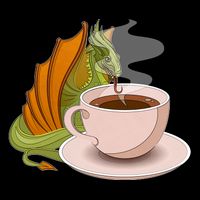 Coffee Caffeine Dragon Impact Tech Backpack