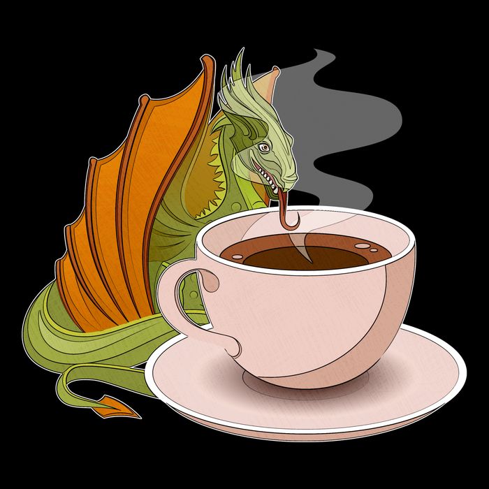 Coffee Caffeine Dragon Impact Tech Backpack