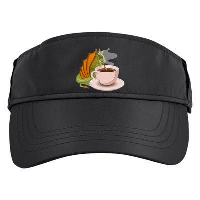 Coffee Caffeine Dragon Adult Drive Performance Visor