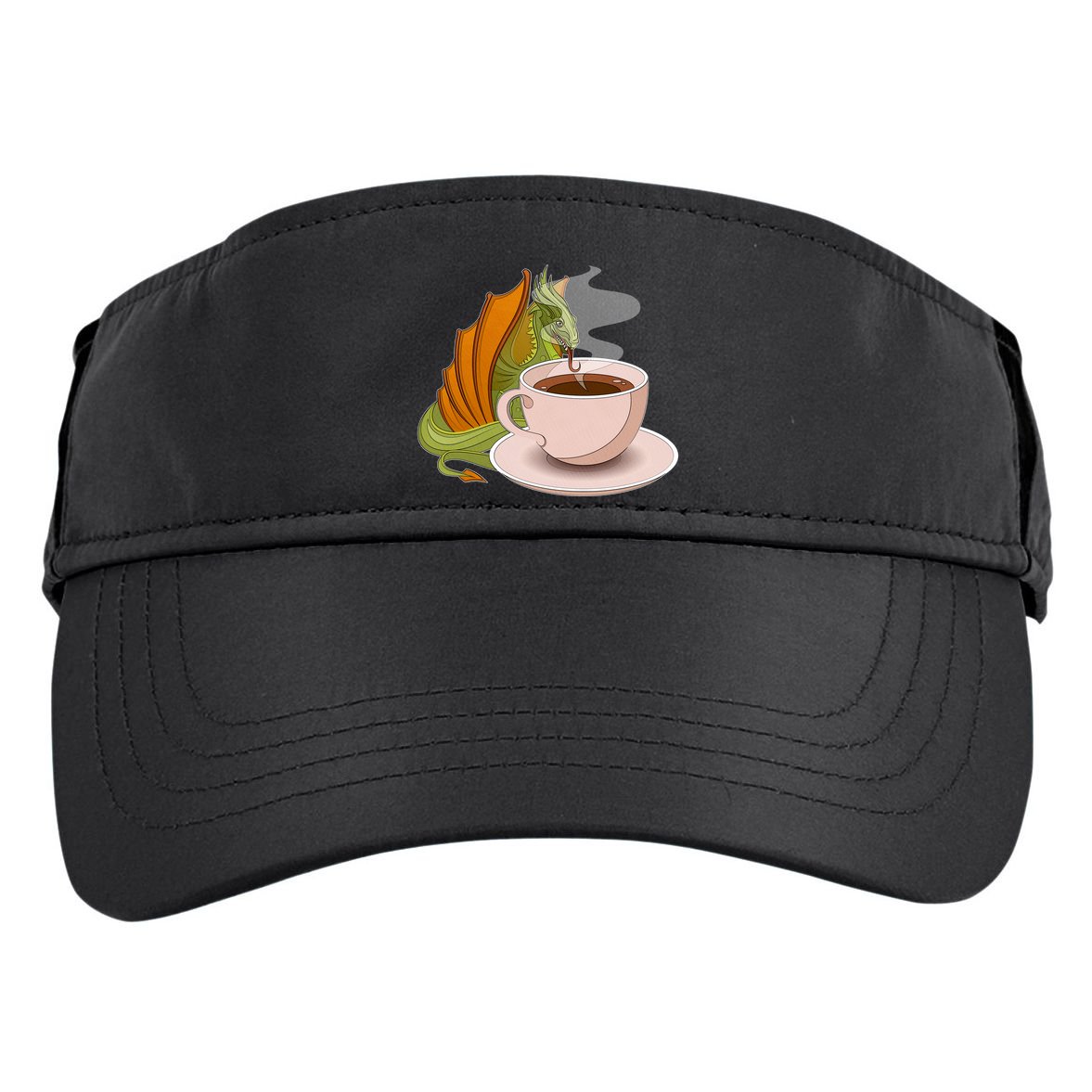 Coffee Caffeine Dragon Adult Drive Performance Visor