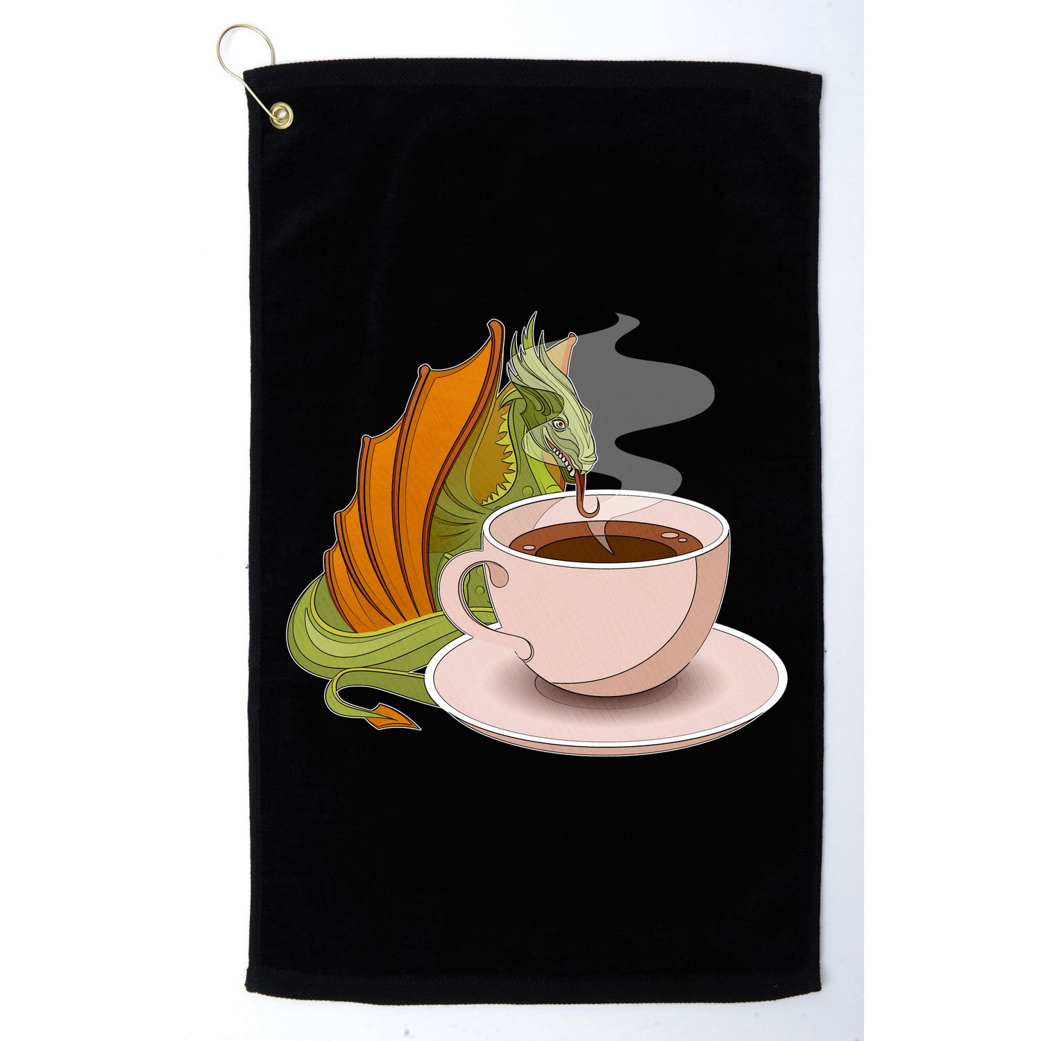 Coffee Caffeine Dragon Golf Towel
