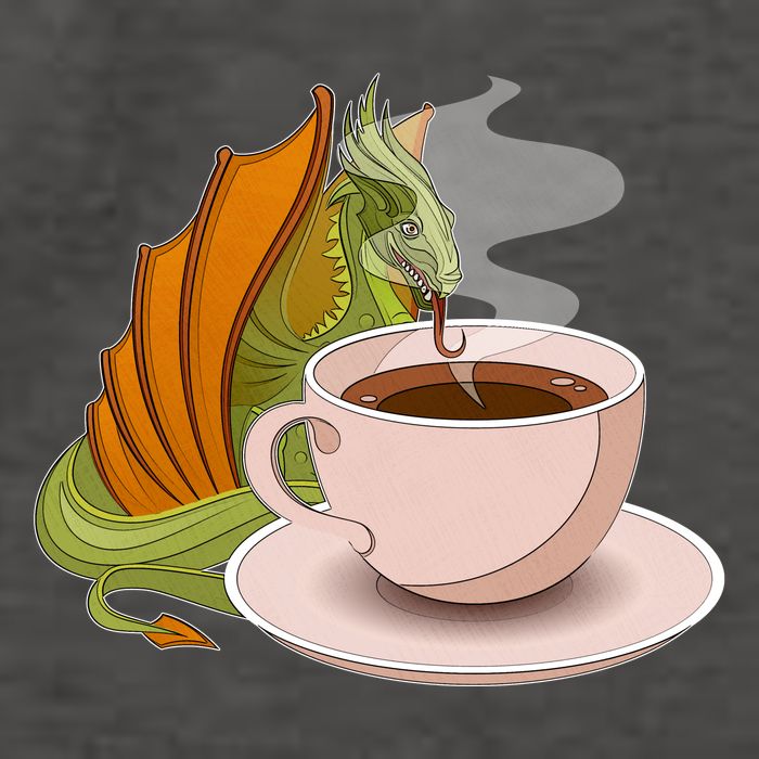 Coffee Caffeine Dragon Vector Backpack