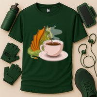 Coffee Caffeine Dragon Cooling Performance Crew T-Shirt