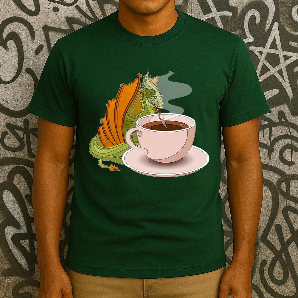 Coffee Caffeine Dragon T-Shirt
