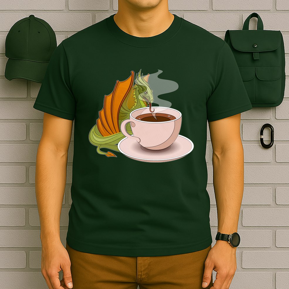 Coffee Caffeine Dragon T-Shirt