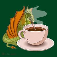 Coffee Caffeine Dragon Softstyle Adult Sport Polo
