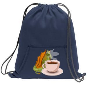 Coffee Caffeine Dragon Sweatshirt Cinch Pack Bag