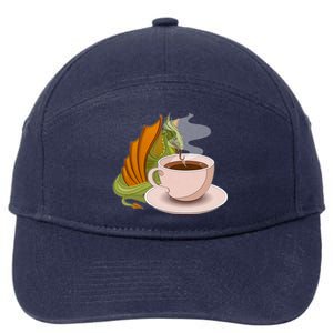 Coffee Caffeine Dragon 7-Panel Snapback Hat