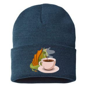 Coffee Caffeine Dragon Sustainable Knit Beanie