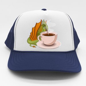 Coffee Caffeine Dragon Trucker Hat