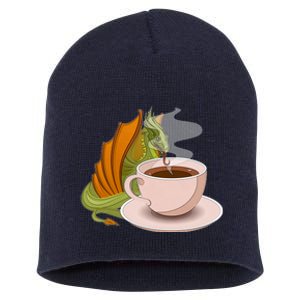 Coffee Caffeine Dragon Short Acrylic Beanie