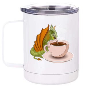 Coffee Caffeine Dragon 12 oz Stainless Steel Tumbler Cup