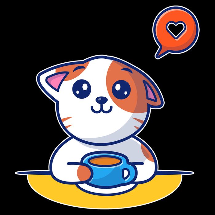 Coffee Cat Hollow Heart Cooling Performance Crew T-Shirt