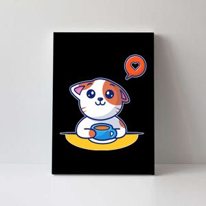 Coffee Cat Hollow Heart Canvas