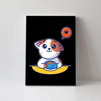 Coffee Cat Hollow Heart Canvas