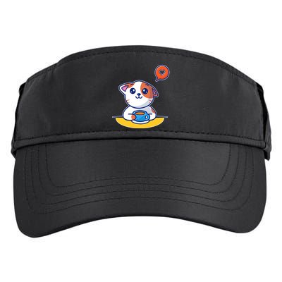 Coffee Cat Hollow Heart Adult Drive Performance Visor