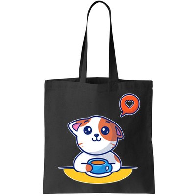 Coffee Cat Hollow Heart Bag