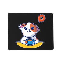 Coffee Cat Hollow Heart Mousepad