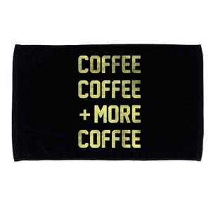 Coffee Coffee and More Coffee Microfiber Hand Towel