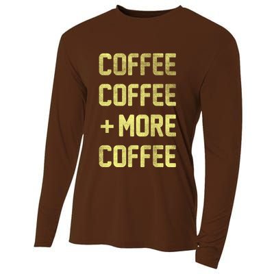 Coffee Coffee and More Coffee Cooling Performance Long Sleeve Crew