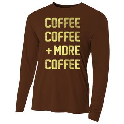 Coffee Coffee and More Coffee Cooling Performance Long Sleeve Crew