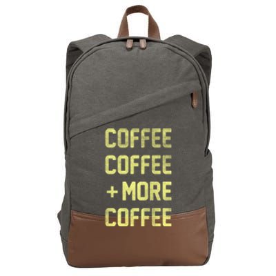 Coffee Coffee and More Coffee Cotton Canvas Backpack