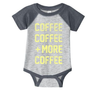 Coffee Coffee and More Coffee Infant Baby Jersey Bodysuit