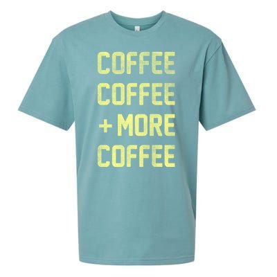 Coffee Coffee and More Coffee Sueded Cloud Jersey T-Shirt