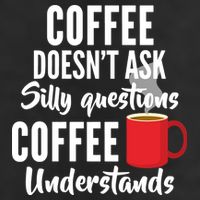 Coffee Doesn't Ask Silly Questions Coffee Understands Crop Fleece Hoodie