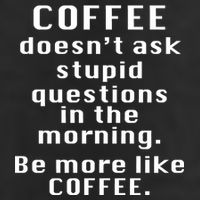 Coffee Doesn't Ask Stupid Questions Garment-Dyed Fleece Hoodie