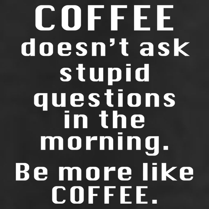 Coffee Doesn't Ask Stupid Questions 7 Panel Mesh Trucker Snapback Hat