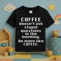 Coffee Doesn't Ask Stupid Questions Toddler T-Shirt