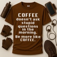 Coffee Doesn't Ask Stupid Questions Performance Shirt