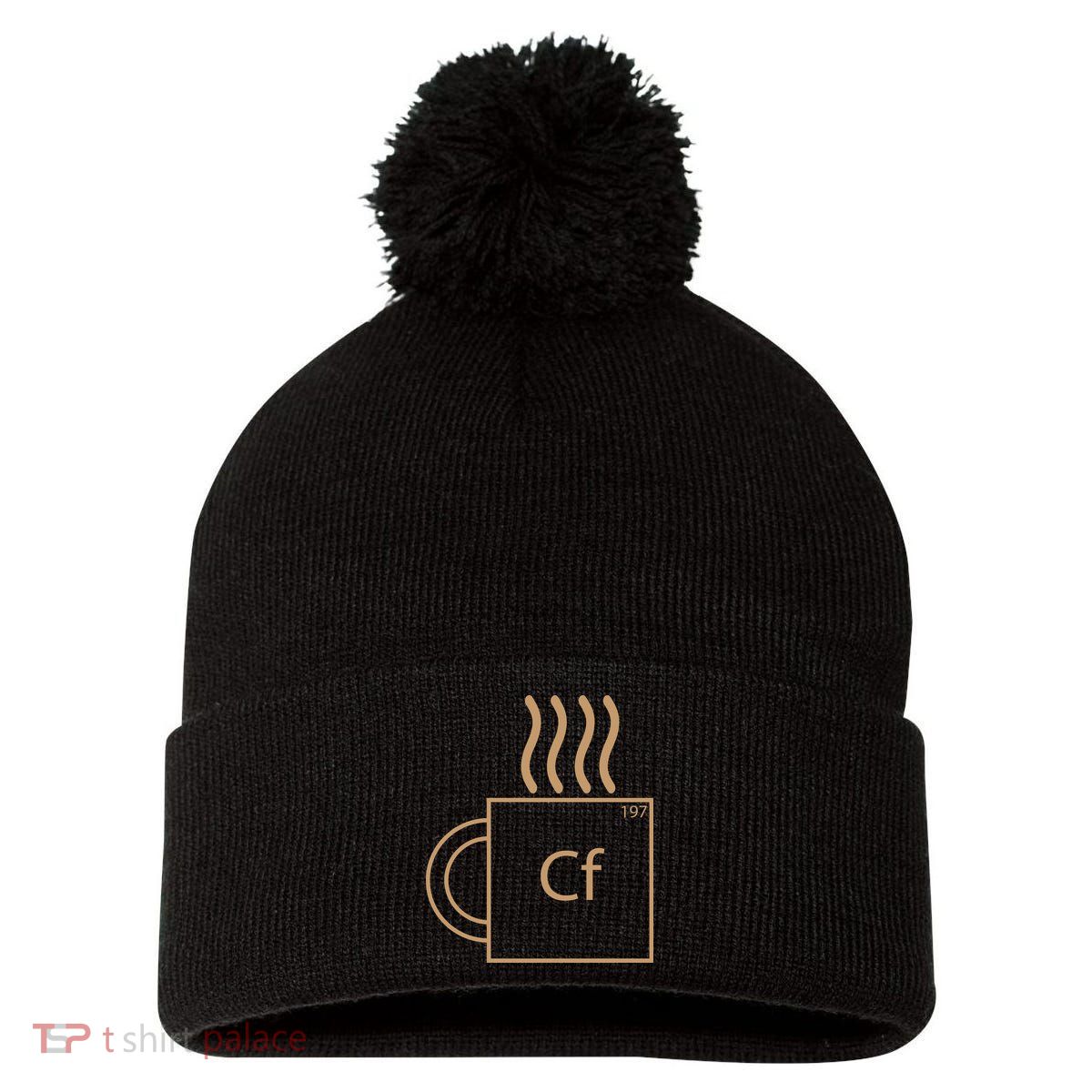 Coffee Element CF Pom Pom 12in Knit Beanie