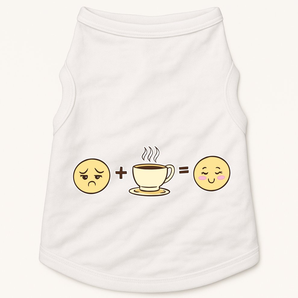 Coffee Emoji Doggie Tank