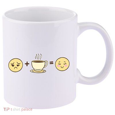 Coffee Emoji 11oz C Handle Ceramic Mug