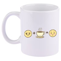 Coffee Emoji 11oz C Handle Ceramic Mug