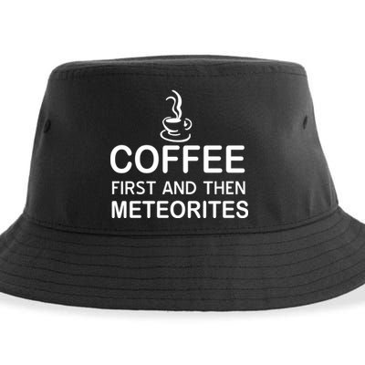 Coffee First And Then Meteorites Sustainable Bucket Hat