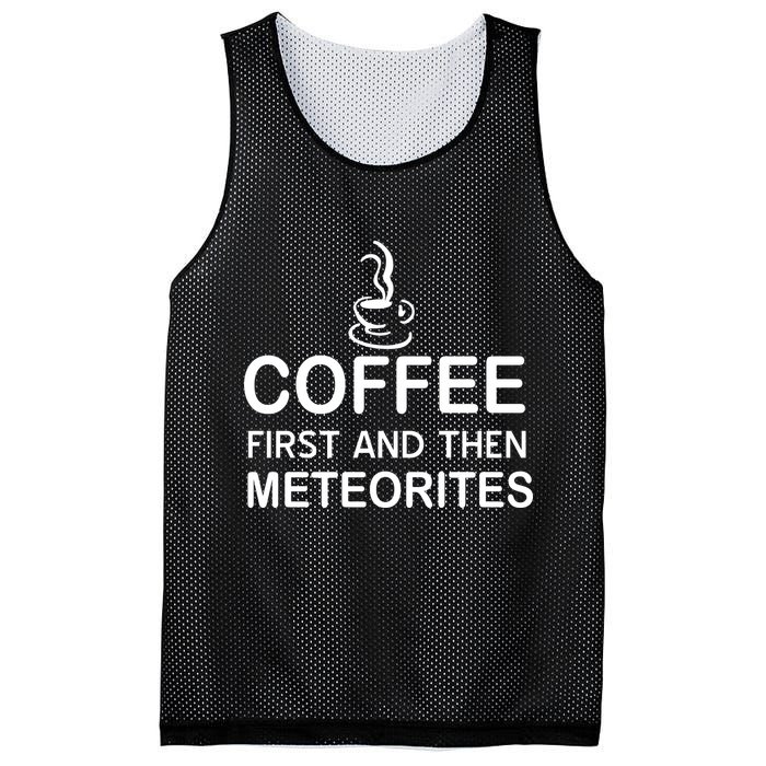 Coffee First And Then Meteorites Mesh Reversible Basketball Jersey Tank