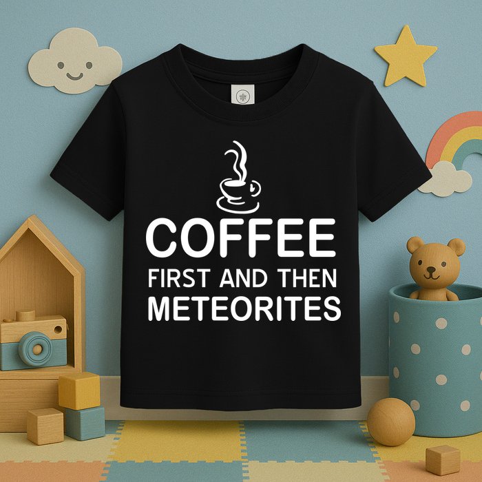 Coffee First And Then Meteorites Toddler T-Shirt