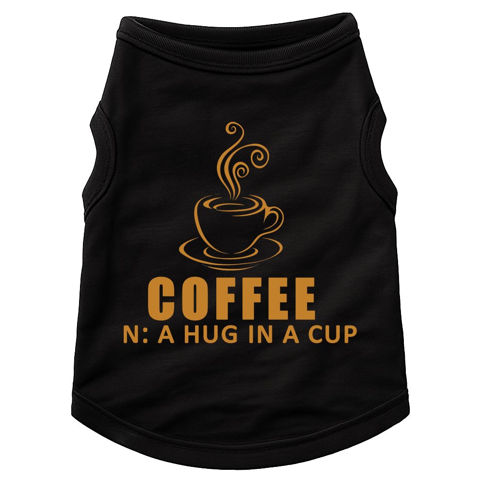 Coffee Hug In A Cup Funny Doggie Tank