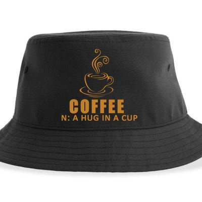 Coffee Hug In A Cup Funny Sustainable Bucket Hat