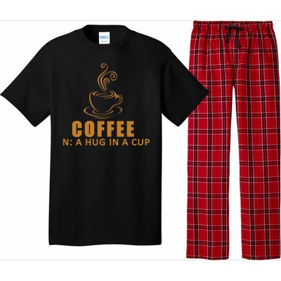 Coffee Hug In A Cup Funny Pajama Set