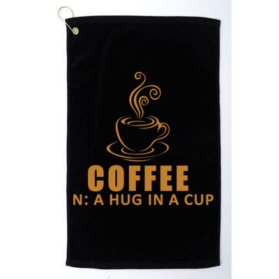 Coffee Hug In A Cup Funny Golf Towel